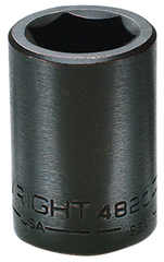 1-1/8 x 2-1/8" OAL - 3/4'' Drive - 6 Point - Standard Impact Socket - Caliber Tooling