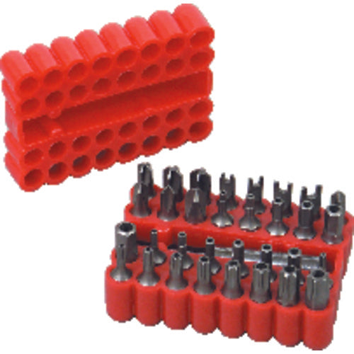 33 Pieces - Hex Bit Set - Torx/Star/Tri-Wing Style - Caliber Tooling