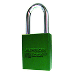 Aluminum Padlock 1 1/2″ Body Width; Keyed: Different; Green - Caliber Tooling