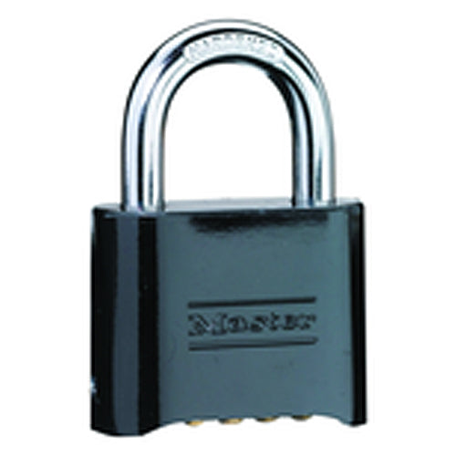 Combination Padlock 2″ Body Width; Keyed: Resettable; Black - Caliber Tooling