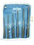 6 Piece Roll Pin Punch Set --  1/8 to 5/16'' Diameter - Caliber Tooling