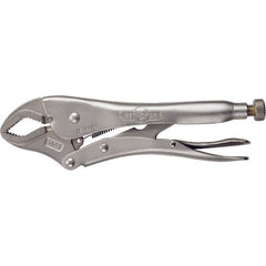 Vise-Grip Curved Jaw Locking Pliers with Wire Cutter - 7WR Plain Grip 1 1/2″ Capacity 7″ Long - Caliber Tooling