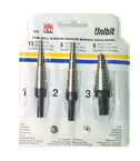 3 Pc. Cobalt Unibit Step Drill Set - Caliber Tooling