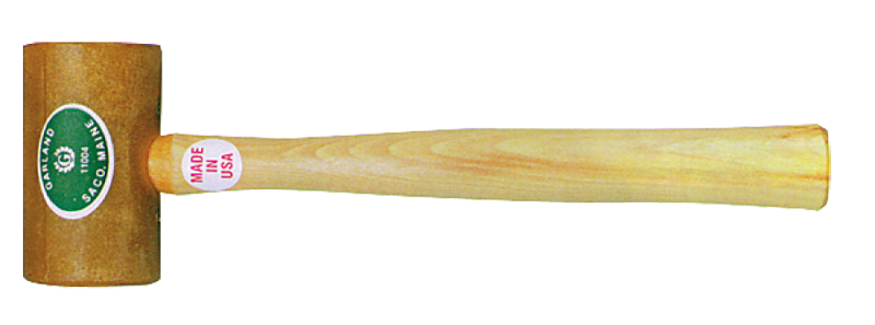 Garland Rawhide Mallet -- 6 oz; Hickory Handle; 1-1/2'' Head Diameter - Caliber Tooling