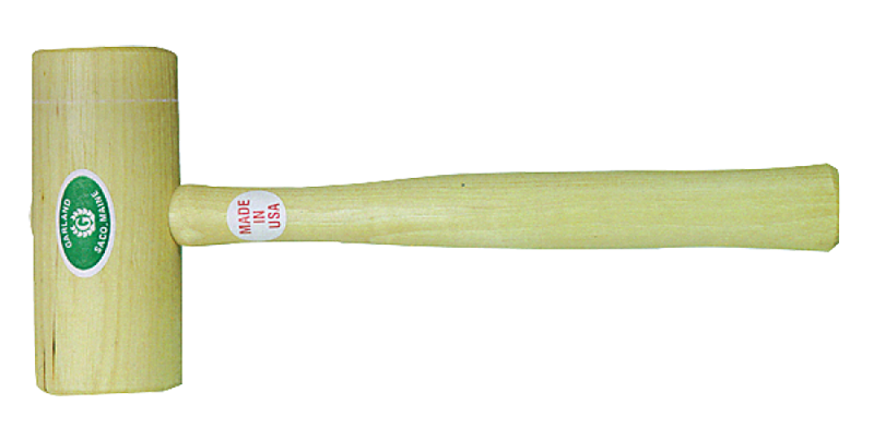 Garland Hardwood Mallet -- 22 oz; Hickory Handle; 2-3/4'' Head Diameter - Caliber Tooling