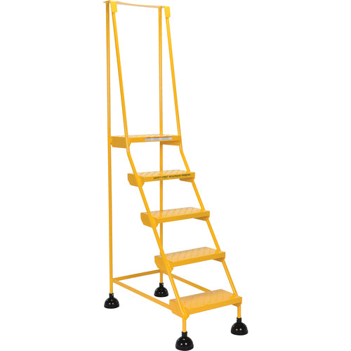 Spring Loaded Roll Ladder Perf 5 Stp Yel - Exact Industrial Supply