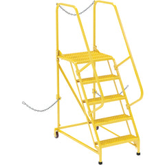 ‎Semi-Trailer Access Ladder - 5-Grip Step Yellow - 350# - Exact Industrial Supply