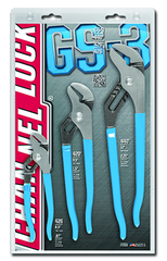 Channellock Tongue & Groove Plier Set -- #GS3; 3 Pieces; Includes: 6-1/2"; 9-1/2"; 12" - Caliber Tooling