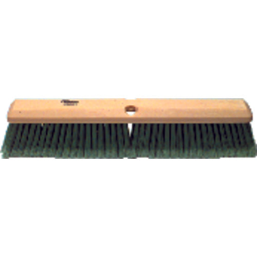 18″ - Green Fine Perma Sweep Broom With Handle - Caliber Tooling