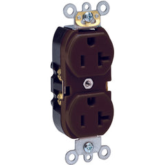 20 A; 125 Volt; NEMA 5-20R; 3W; Straight Blade Wiring Device - Brown - Caliber Tooling