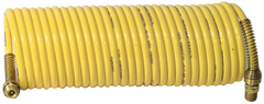 #N34-25A - 3/4 MPT x 25 Feet; Yellow Nylon; 1-Swivel x 1- Rigid Fitting(s) - Recoil Air Hose - Caliber Tooling