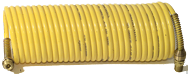 #N38-50A - 3/8 MPT x 50 Feet - Yellow Nylon - 1-Swivel x 1- Rigid Fitting(s) - Recoil Air Hose - Caliber Tooling