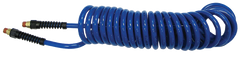 #PU3815BB - 3/8 MPT x 15 Feet - Dark Blue Polyurethane - 1-Swivel Fitting(s) - Self-Storing Hose - Caliber Tooling