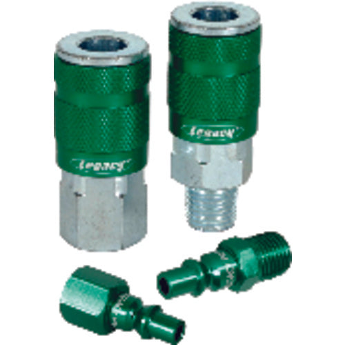 Model A71410B–1/4″ Body × 1/4″ NPT Female (1 piece) - Green ARO Coupler - Caliber Tooling