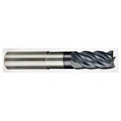 1/2" Dia. - 5/8" LOC - 6" OAL - .015 Radius 5 FL Carbide End Mill-AlCrN-X - Caliber Tooling