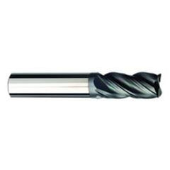 1/2 Dia. x 3 Overall Length 4-Flute .060 C/R Solid Carbide SE End Mill-Round Shank-Center Cut-AlCrN-X - Caliber Tooling