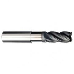 3/4 Dia. x 5 Overall Length 4-Flute .030 C/R Solid Carbide SE End Mill-Round Shank-Center Cut-AlCrN-X - Caliber Tooling