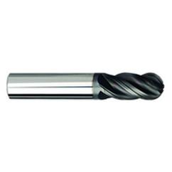 7/16" Dia. - 2-3/4" OAl Ball Nose AlCrN-X-EM - 4 FL - Caliber Tooling