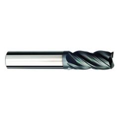 5/16 Dia. x 3 Overall Length 4-Flute .015 C/R Solid Carbide SE End Mill-Round Shank-Center Cut-AlCrN-X - Caliber Tooling