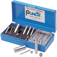 Tru-Punch Punch & Die Set - #40110; 3/4'' Maximum OD; .010'' Maximum Material Thickness - Caliber Tooling