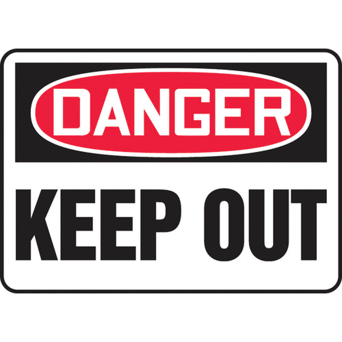 Sign, Danger Keep Out, 7″ × 10″, Plastic - Caliber Tooling