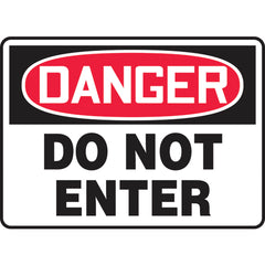 Sign, Danger Do Not Enter, 7″ × 10″, Vinyl - Caliber Tooling