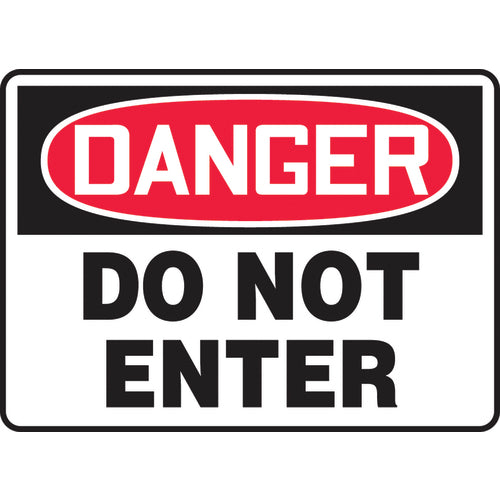 Sign, Danger Do Not Enter, 10″ × 14″, Plastic - Caliber Tooling