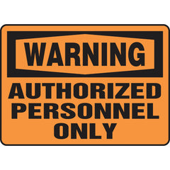 Sign, Warning Authorized Personnel Only, 10″ × 14″, Vinyl - Caliber Tooling