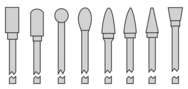 CARBIDE FINE BURR SET #4 - Caliber Tooling