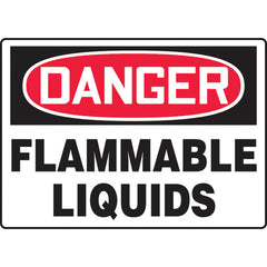 Sign, Danger Flammable Liquids, 7″ × 10″, Plastic - Caliber Tooling