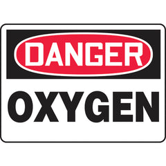 Sign, Danger Oxygen, 7″ × 10″, Vinyl - Caliber Tooling