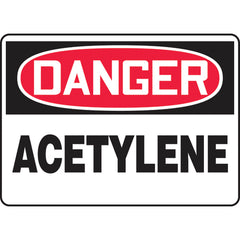 Sign, Danger Acetylene, 7″ × 10″, Aluminum - Caliber Tooling