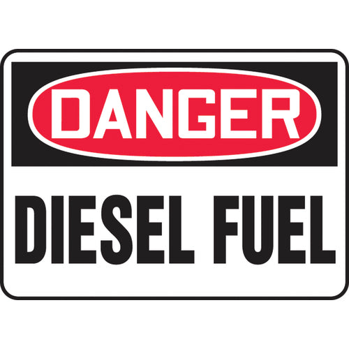 Sign, Danger Diesel Fuel, 10″ × 14″, Vinyl - Caliber Tooling