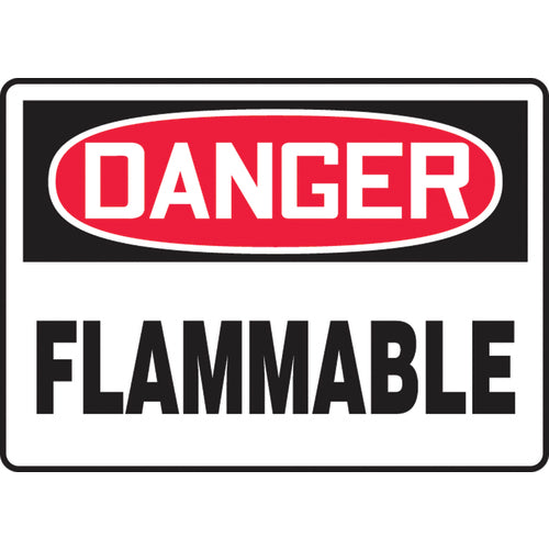 Sign, Danger Flammable, 10″ × 14″, Plastic - Caliber Tooling