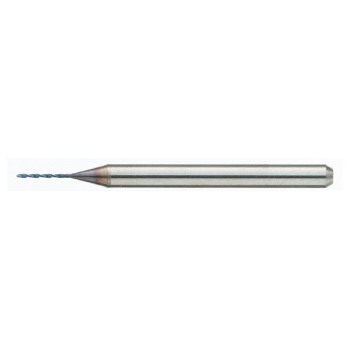 MDSS0070-ACF40B 0.7 mm Dia. × 0.7 mm Shank × 9 mm Flute Length × 38 mm OAL, PVD, External Coolant, Cylindrical Solid Carbide Drill - Exact Industrial Supply