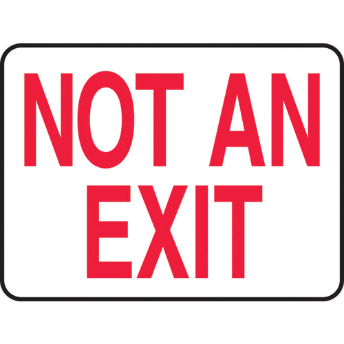 Sign, Not An Exit, 10″ × 14″, Plastic - Caliber Tooling