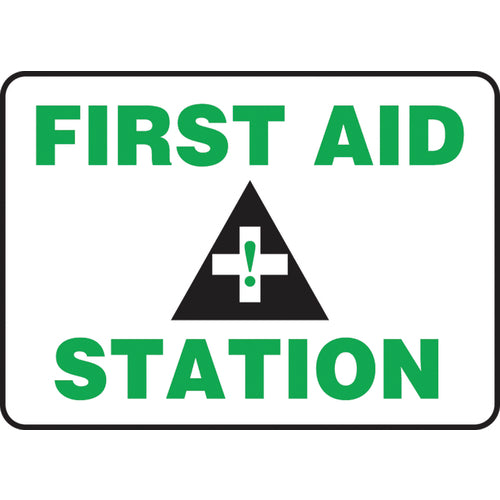 Sign, First Aid Station, 10″ × 14″, Vinyl - Caliber Tooling