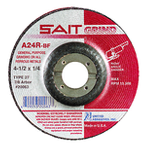 5″ × 1/4″ × 5/8″ 11 - Aluminum Oxide A24R - Depressed Center Wheel - Caliber Tooling