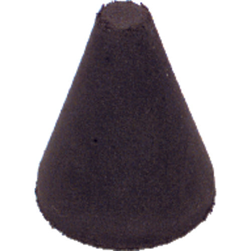 1 1/4″ × 1″-1/4″ × 1/4″ - Tapered Resin Bonded Rubber Cone (Coarse Grit) - Caliber Tooling