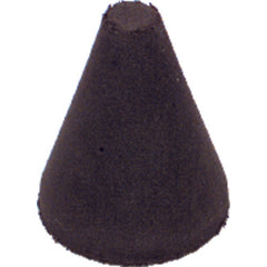 1 1/4″ × 1″-1/4″ × 1/4″ - Tapered Resin Bonded Rubber Cone (Coarse Grit) - Caliber Tooling