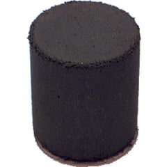 1″ × 7/8″ × 1/4″ - Cylinder Resin Bonded Rubber Cone (Medium Grit) - Caliber Tooling