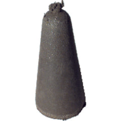 2″ × 1″-1/2″ × 1/4″ - Tapered Resin Bonded Rubber Cone (Coarse Grit) - Caliber Tooling