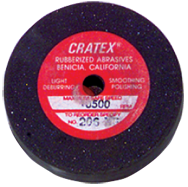 6 x 1/2 x 1/2'' - Resin Bonded Rubber Wheel (Extra Fine Grit) - Caliber Tooling