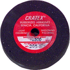 2″ × 1/8″ × 1/4″ - Resin Bonded Rubber Wheel (Extra Fine Grit) - Caliber Tooling