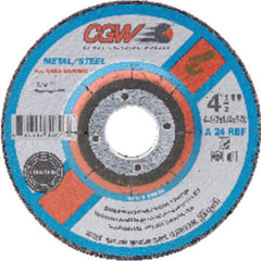 7″ × 1/8″ × 5/8″ 11 - Aluminum Oxide A24R - Depressed Center Wheel