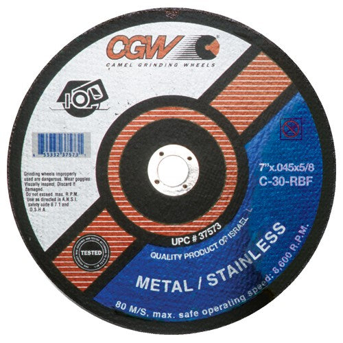 ‎6″ × 0.060″ × 1-1/4″ - A60-0-BFTK - Aluminum Oxide Reinforced Cut-Off Wheel - Caliber Tooling