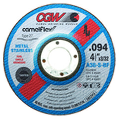 6″ × 3/32″ × 5/8 11″ - Aluminum Oxide - A36-SBF - Depressed Center Wheel