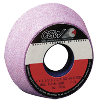 4/3 x 1-1/2 x 1-1/4" - Aluminum Oxide (PA) / 60K Type 11 - Tool & Cutter Grinding Wheel - Caliber Tooling