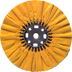 10″ × 3/4″ (3″ × 4″ Flange) - Cotton Untreated - General Purpose Use Ventilated Bias Buffing Wheel - Caliber Tooling