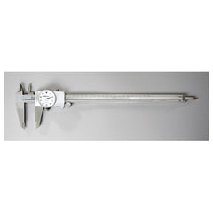 ‎0-12″ Range - Dial Caliper White Face - 0.001″ Graduation Carbide Jaw; ID; OD - Caliber Tooling